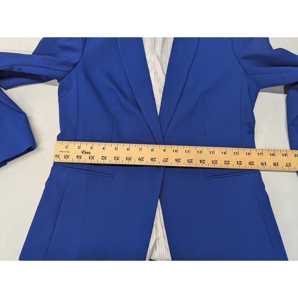 Express Women’s Classic One Button Blue Blazer Jacket Size 10 - Picture 6 of 9